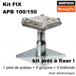 kit de fixation tout en un pour pied de poteau ! Hauteur réglable comprise entre 10 cm et 15 cm. Livraison sur toute la France !