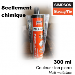 scellement chimique multi matériaux - 300ml - ton pierre