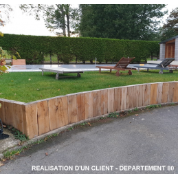 Aménager son jardin avec les traverses en chêne - 100mm x 200mm en 2m - bordure paysagere