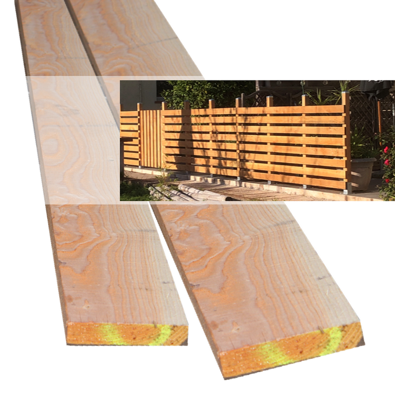 Palissade Bois Douglas Naturel 27x150mm 3m