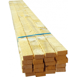 Lot de 20 tasseaux 18x40mm en 4m Sapin/Epicéa traité CL2 jaune