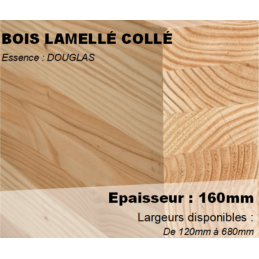 Poutre Bois Lamellé-collé Épicéa, Incolore par trempage, ep. 80 mm x l. 240  mm x L. 13 m, Jusqu'en classe d'emploi 2 - Vivre en Bois Pro