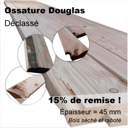 bois ossature douglas massif - 45 x 120 mm - stocks limités ! Bois de structure - bois de construction