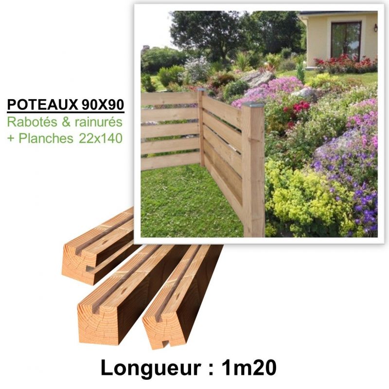 Poteau d'angle clôture 1m80