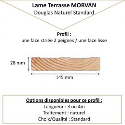 Lame terrasse du MORVAN profil strié