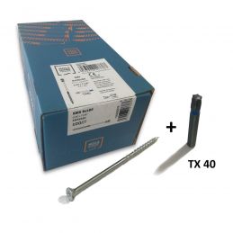 Vis bois Tête fraisée (torx) 8x180mm EZ pour Intérieur - Boîte de 100 - embout offert