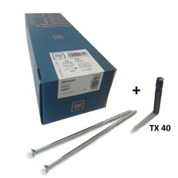 Vis bois Tête fraisée (torx) 8x240mm EZ pour Intérieur - Boîte de 100 - embout offert