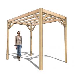 KIT Pergola " Moderne" 2mx3m Douglas NATUREL