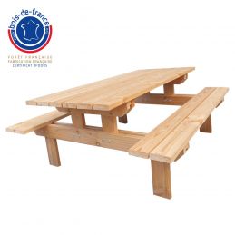 Table pique nique en 2m ou 2m50 en Douglas Naturel Raboté ép40mm