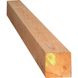 poteau carré de 15 cm - poutre en douglas brut de 4 m de long