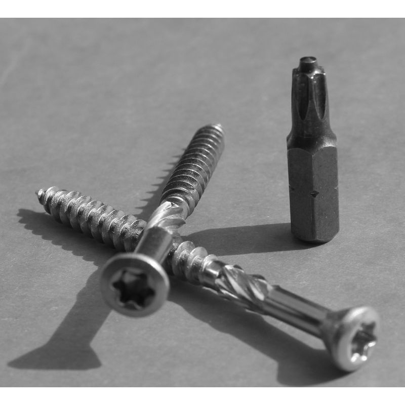 Vis Ø8mm inox A2 terrasse bois ou autre utilisation torx GAMME PRO